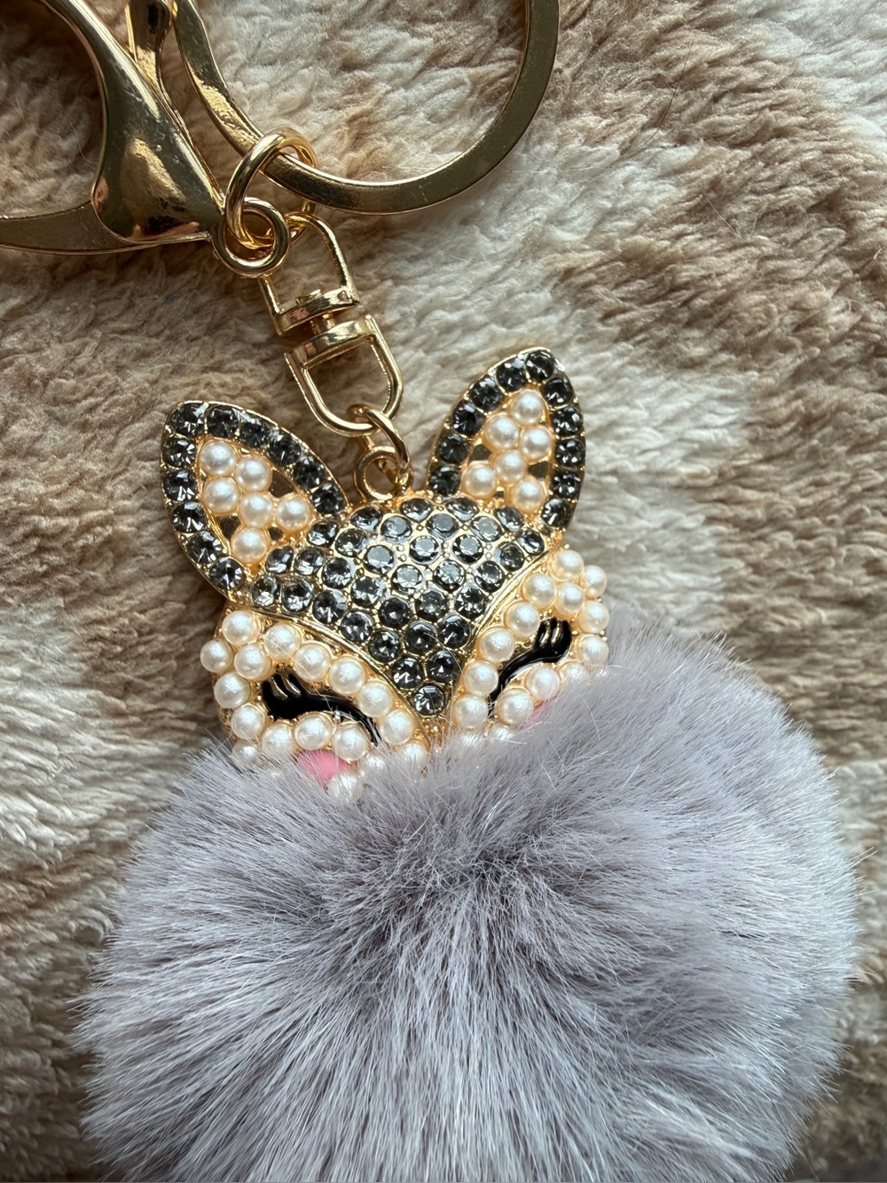 Fox Pom Pom Bag Charm NWOT